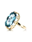 Žiedas Akvamarinas 14k geltono aukso Vintage vrc253y